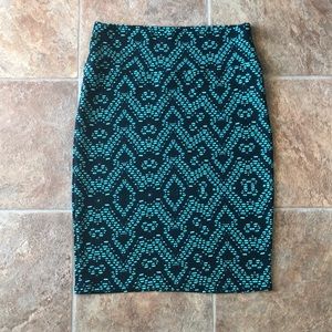NWOT Lularoe M Cassie Jade Snakeskin Skirt